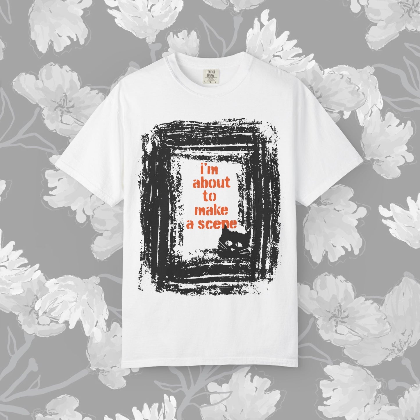 I'm About to Make a Scene...Artistic black Cat T-Shirt, Unisex Graphic Tee, Gift for Cat Lovers, Casual Wear, Cute Cat Design Shirt, Halloween Shirt