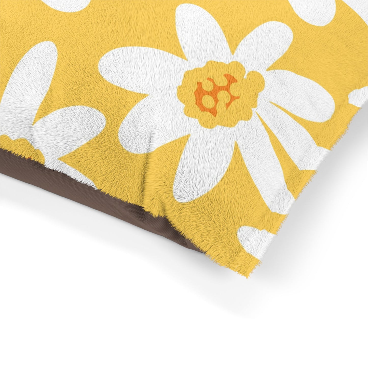Sunny Floral Pet Bed, Cozy Dog Bed, Cat Bed for Home, Flower Pattern Pet Mat, Cute Puppy Bedding, Spring-Themed Dog Cushion