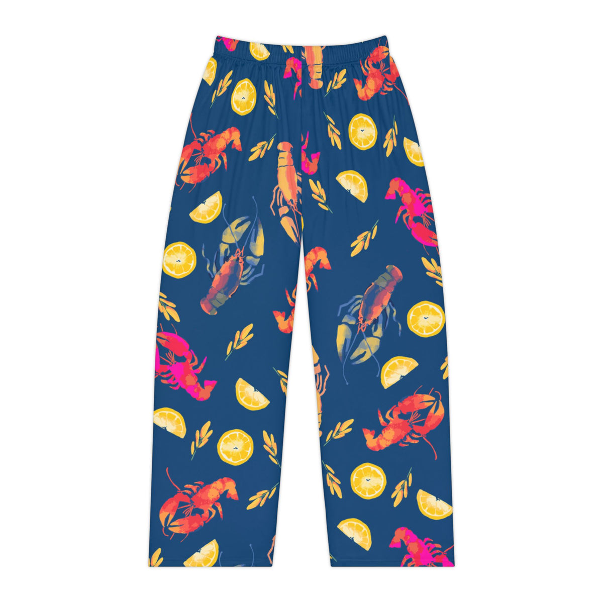 Lobster & Lemon Lounge Pants — Women's Relaxed Pajama Trousers
