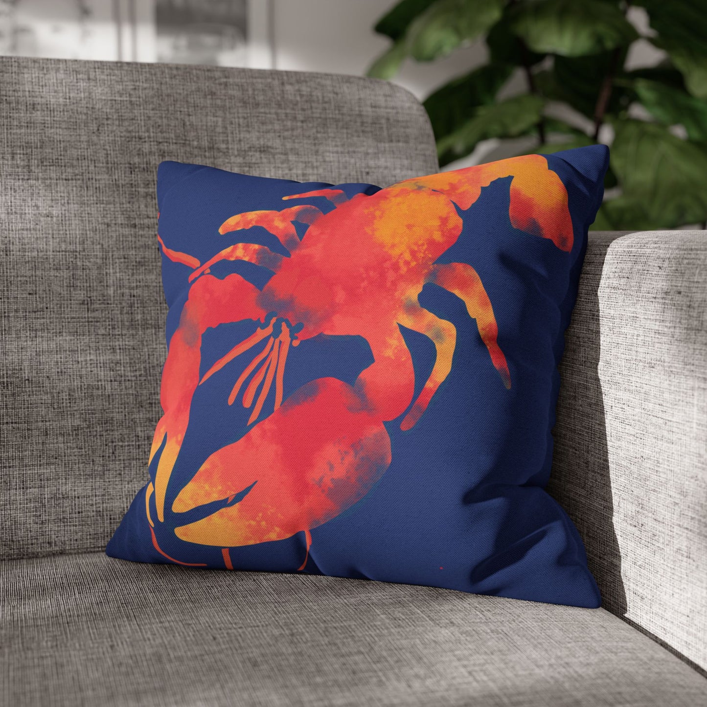 Bright Lobster Pillowcase, Coastal Decor, Nautical Home Accent, Gift for Seafood Lovers, Summer Vibes, Beach House Decor