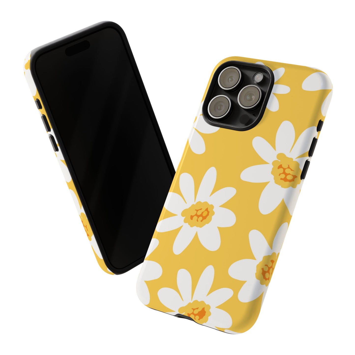 Yellow Daisy Phone Case, Floral Phone Cover, Tough Case, Summer Vibe Accessory, Gift for Nature Lovers, Bright Floral Design