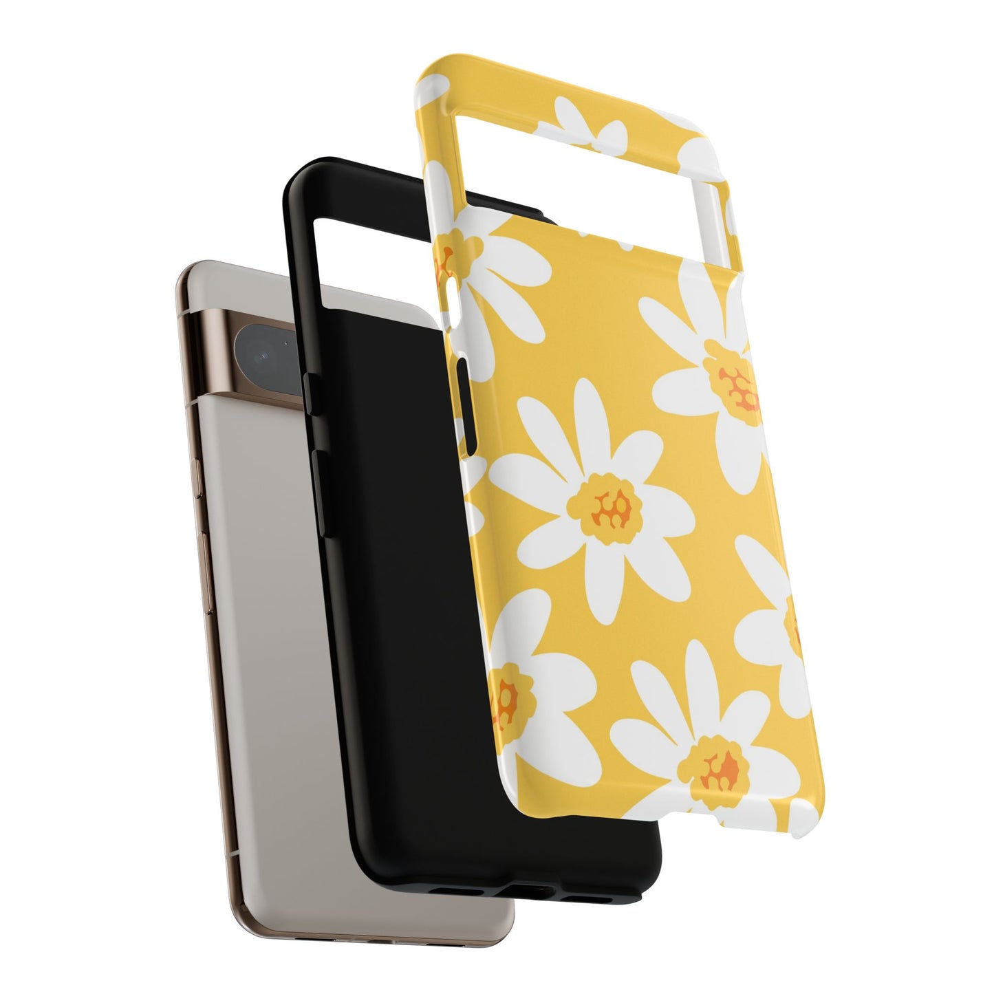 Yellow Daisy Phone Case, Floral Phone Cover, Tough Case, Summer Vibe Accessory, Gift for Nature Lovers, Bright Floral Design