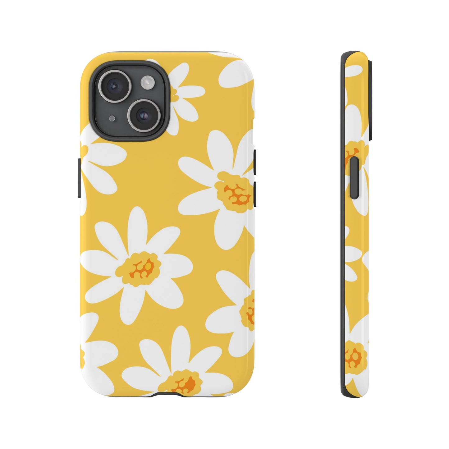 Yellow Daisy Phone Case, Floral Phone Cover, Tough Case, Summer Vibe Accessory, Gift for Nature Lovers, Bright Floral Design