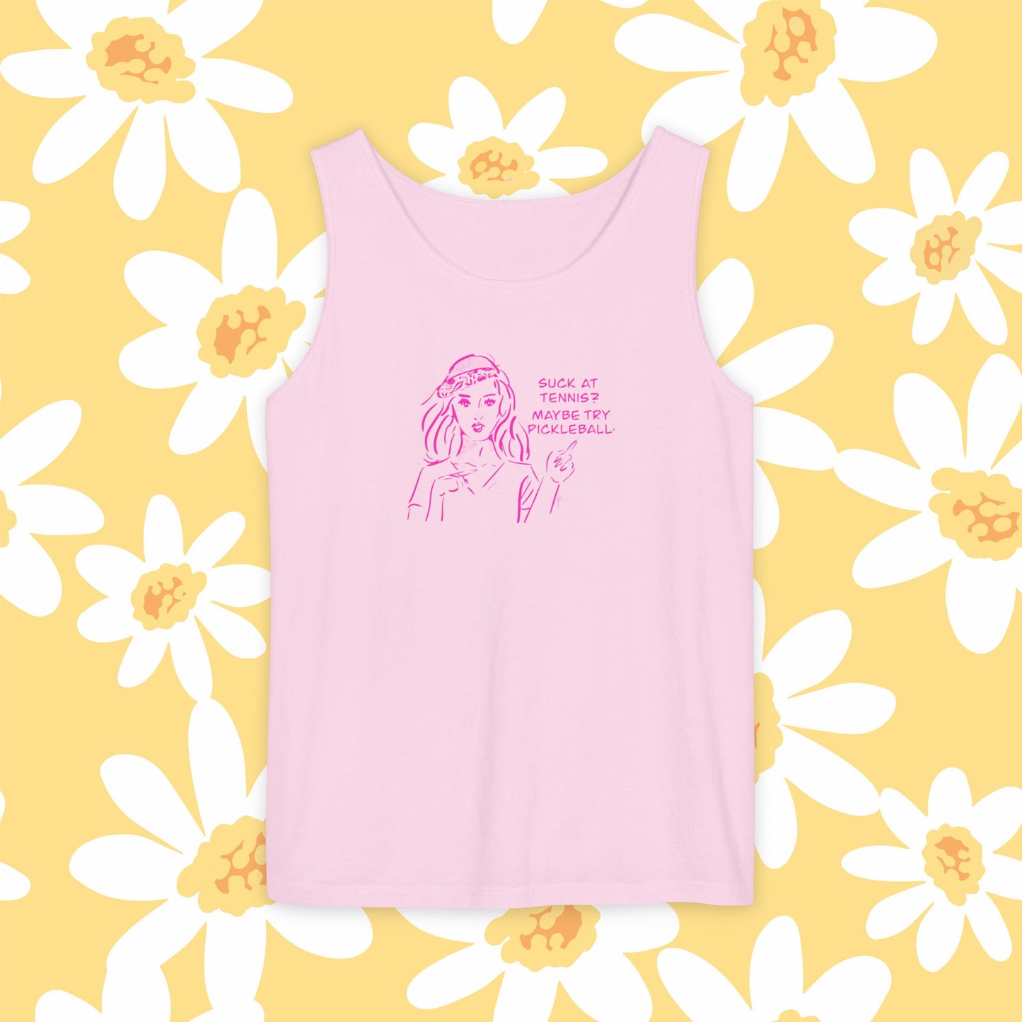 Do you suck at tennis? Try Pickleball. Funny Tennis/Pickleball Tank Top, Unisex Sport Shirt, Gift for Athletes, Summer Workout Apparel, Casual Exercise Top, Fun Sportswearh