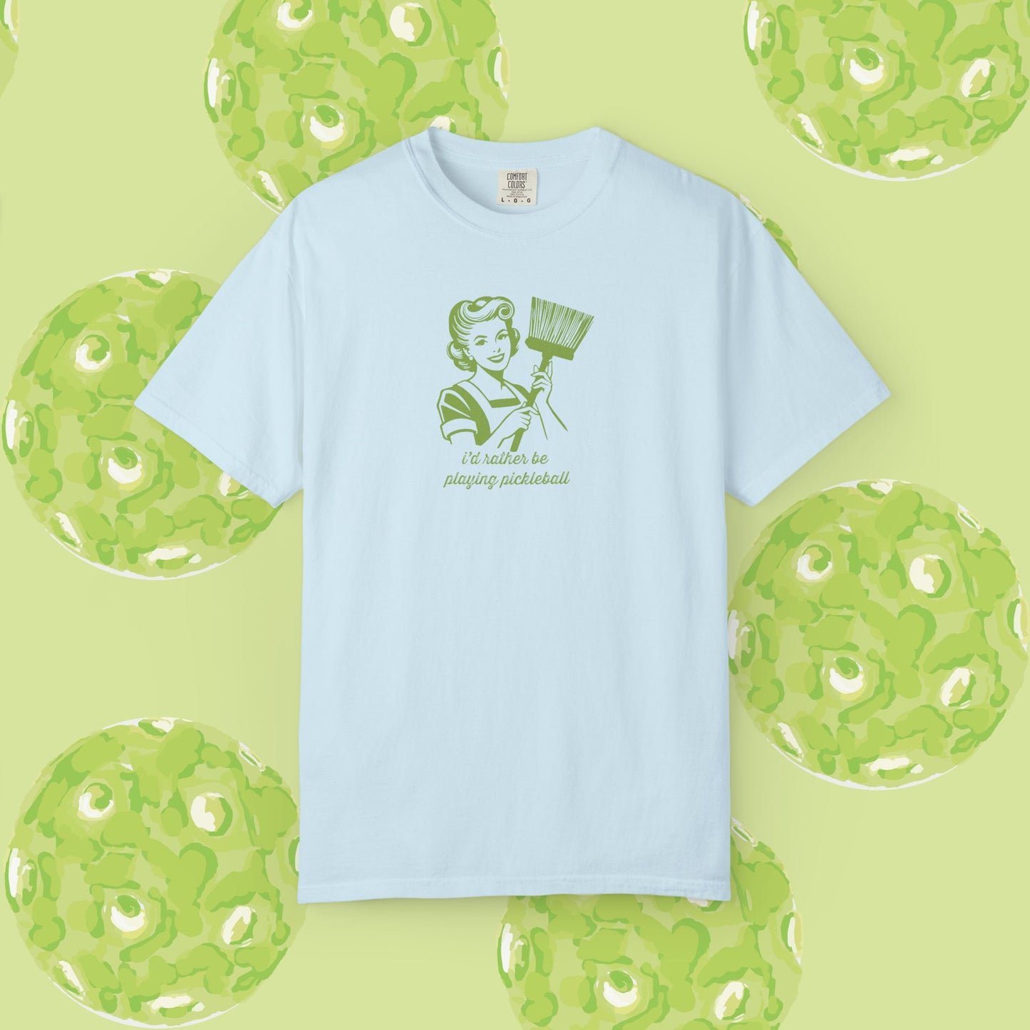 Rather Be Playing PICKLEBALL! Unisex Garment-Dyed T-shirt with Playful Design: Perfect for Picnics, Casual Outings, and Gift Ideas for Friends