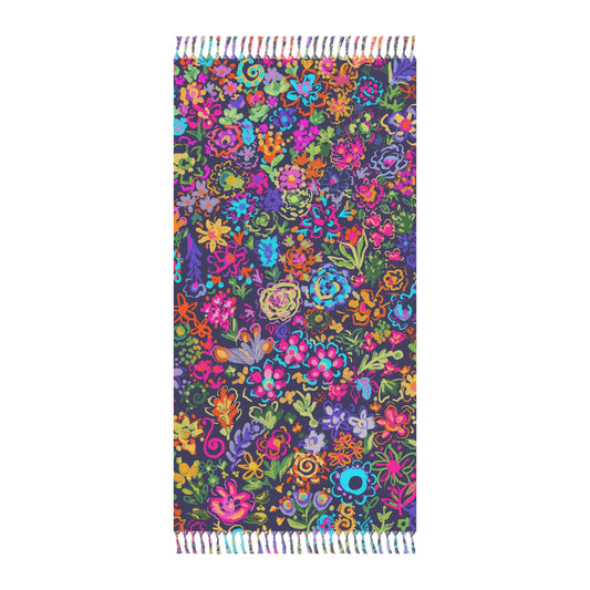 Boho Beach Towel - Vibrant Floral Design for Summer Fun, Journey, Picnics, Beach Days, Unique Gift Idea, Outdoor Essentials, Festival Gear