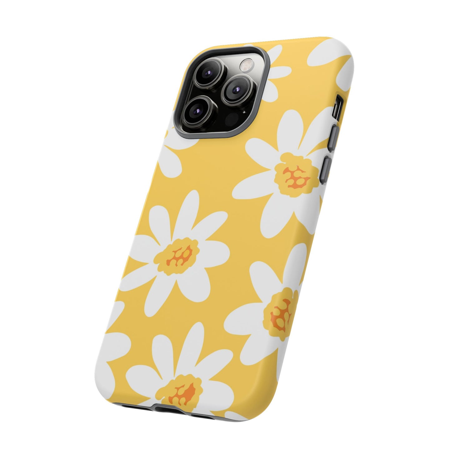 Yellow Daisy Phone Case, Floral Phone Cover, Tough Case, Summer Vibe Accessory, Gift for Nature Lovers, Bright Floral Design