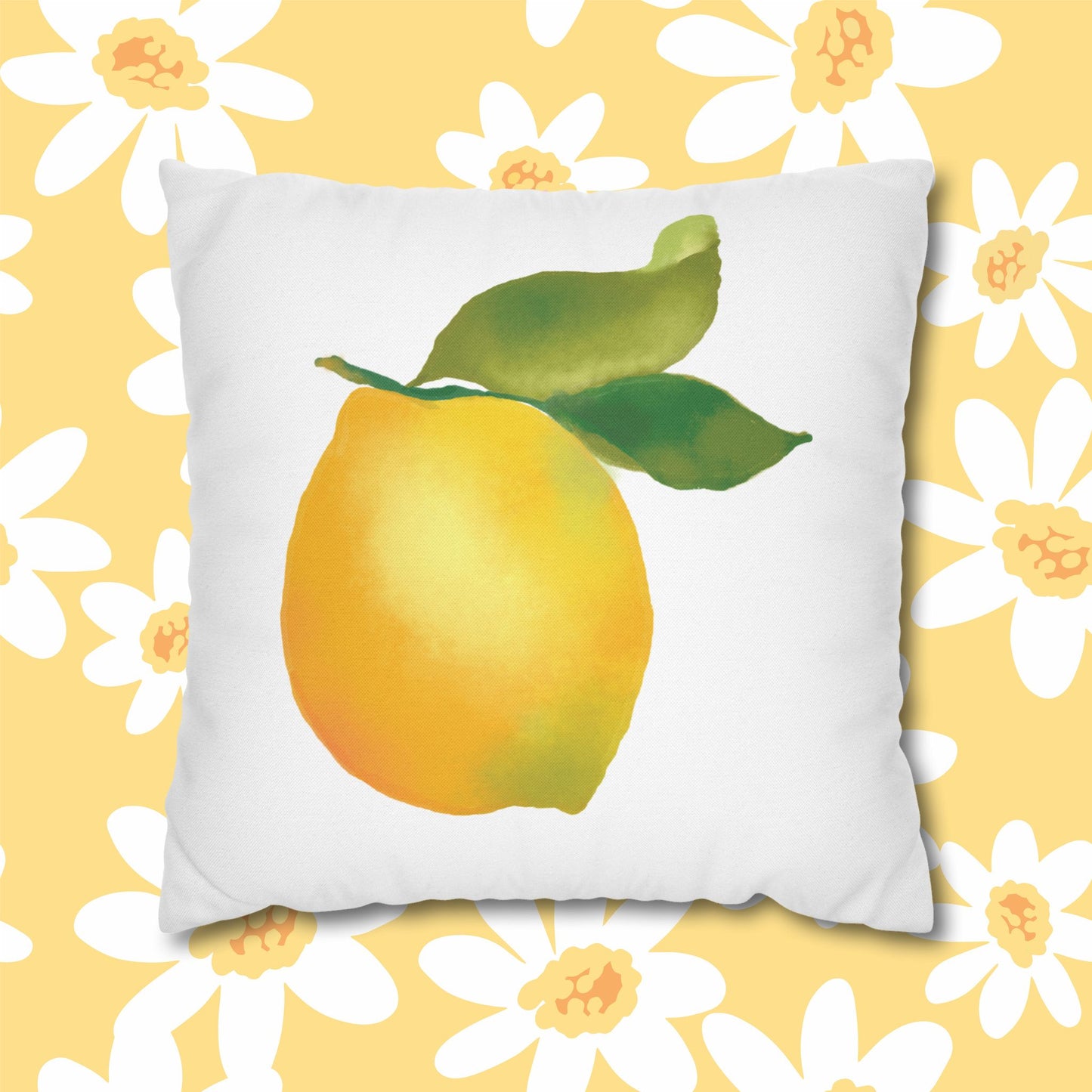 Lemon Print Pillowcase, Citrus Decor, Summer Home, Throw Pillow Cover, Gift for Fruit Lovers, Cozy Living Room Accent