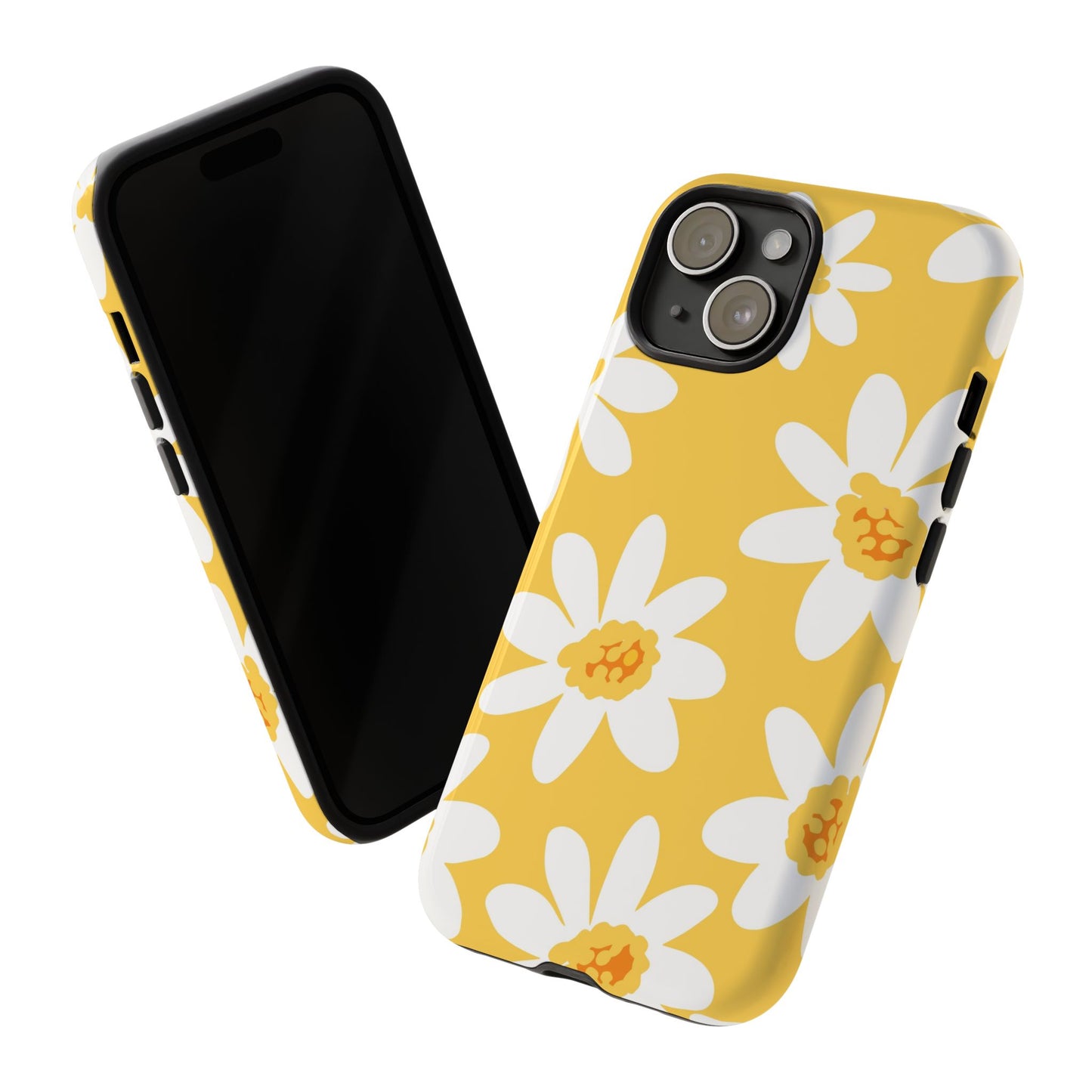 Yellow Daisy Phone Case, Floral Phone Cover, Tough Case, Summer Vibe Accessory, Gift for Nature Lovers, Bright Floral Design