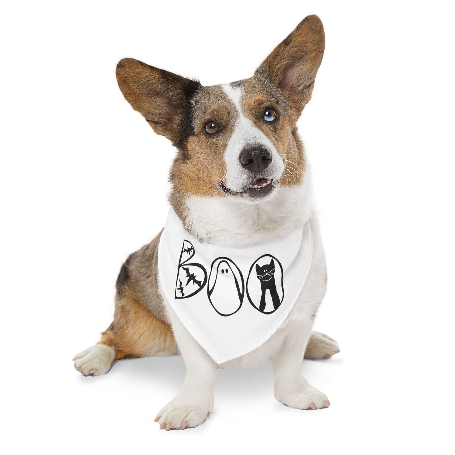 Adorable "Boo"  Pet Bandana Collar, Halloween Season dog attire, gift for dog lover's