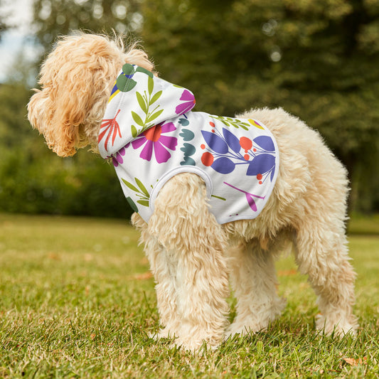 Floral Pet Hoodie - Adorable Style for Your Furry Friends, Great for Spring Celebrations, Pet Gifts, Dog Sweater, Cozy Pet Apparel