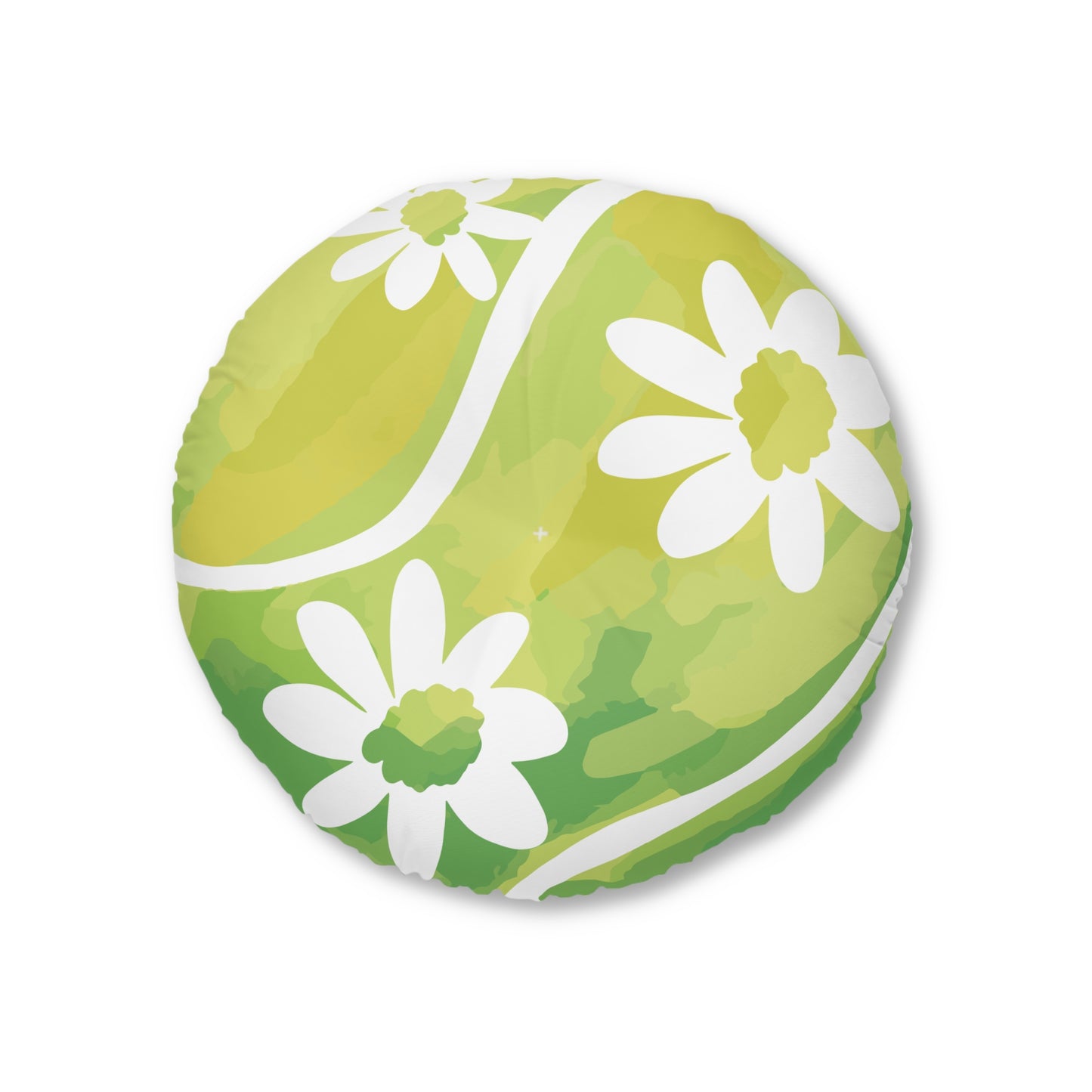 Charming Tennis Ball Floral Tufted Floor Pillow, Cozy Home Décor, Relaxation Accent, Gift for Tennis Lovers, Springtime Vibe