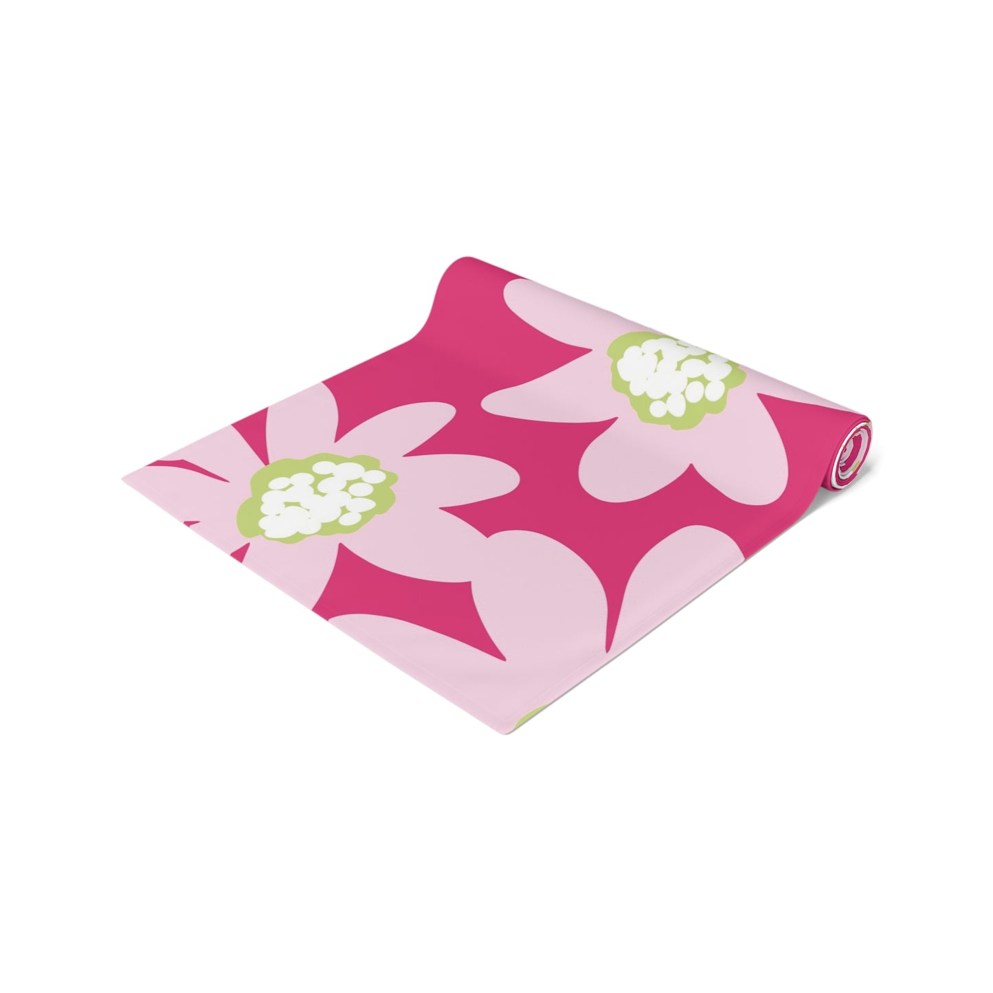 Charming Pink Daisy Floral Table Runner | Elegant Home Decor, Spring Table Setting, Wedding Reception, Gift for Hostess, Dining Table Accent