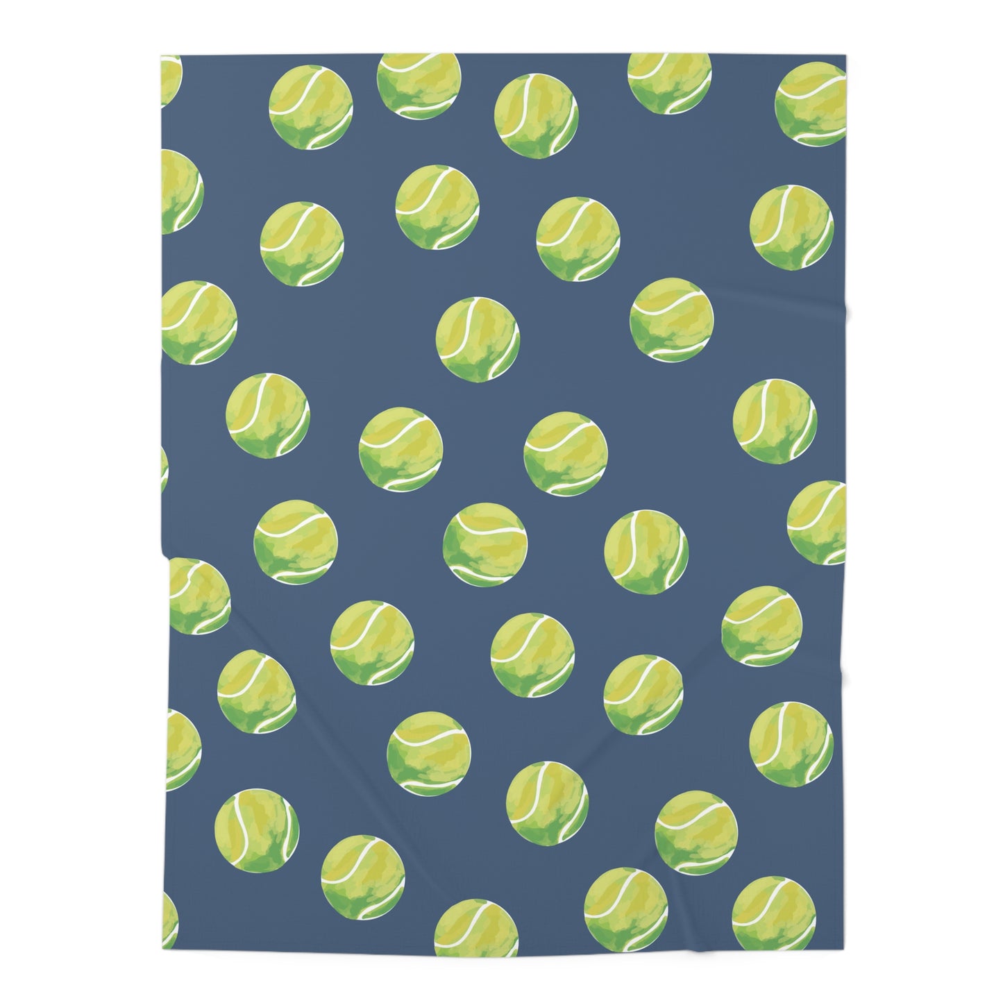 Tennis Baby Swaddle Blanket — Navy Tennis Ball Pattern