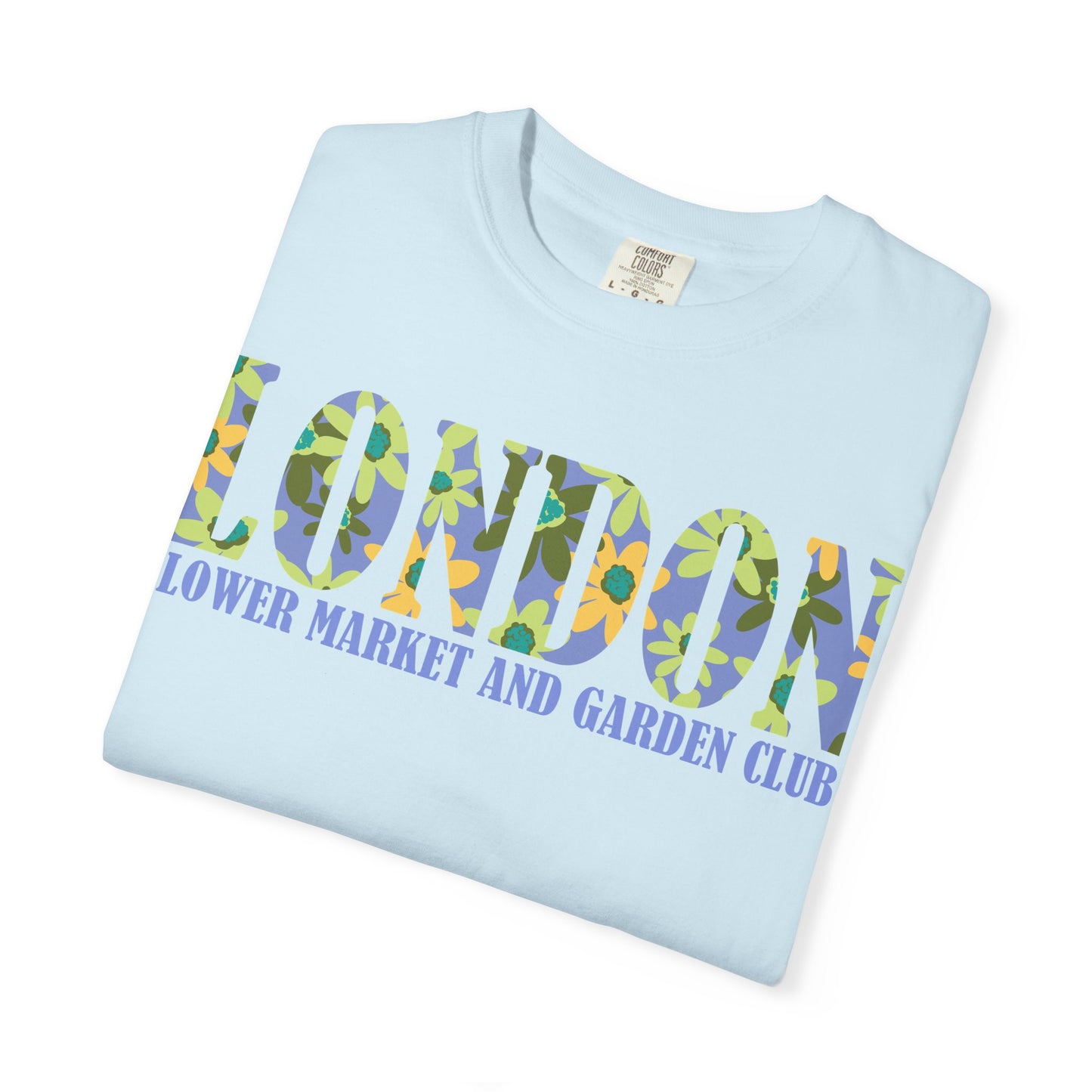 Floral Market T-Shirt, London Flower Club Tee, Unisex Garden Apparel, Summer Gift, Casual Outfit, Travel Shirt