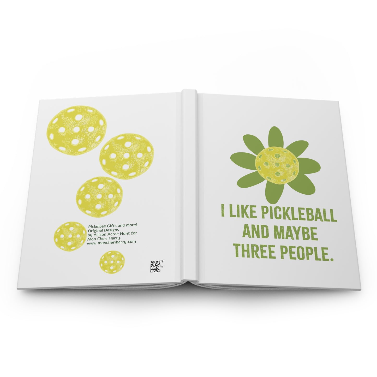 Pickleball Hardcover Journal Matte...Perfect gift for all your pickleball friends!