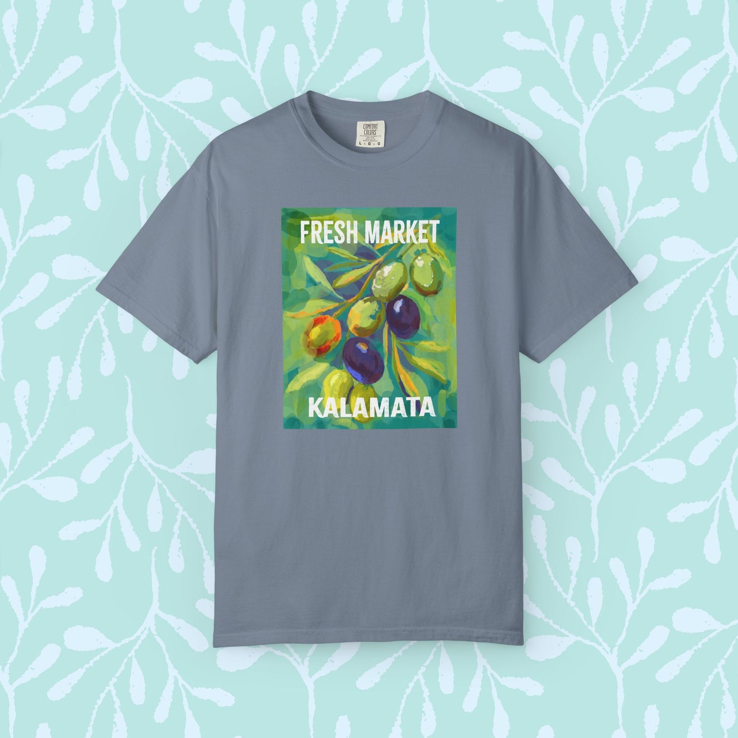 Kalamata Fresh Market T-Shirt — Olive Branch Vintage Produce Tee