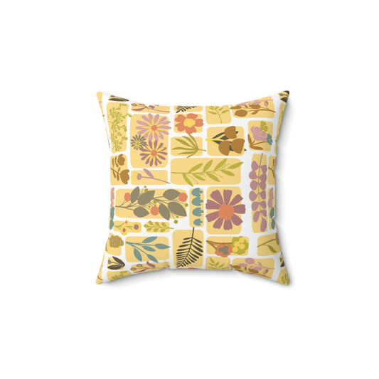 Boho Floral Pillow, Cozy Home Decor, Gift for Nature Lovers, Couch Accents, Farmhouse Style, Spring Decoration