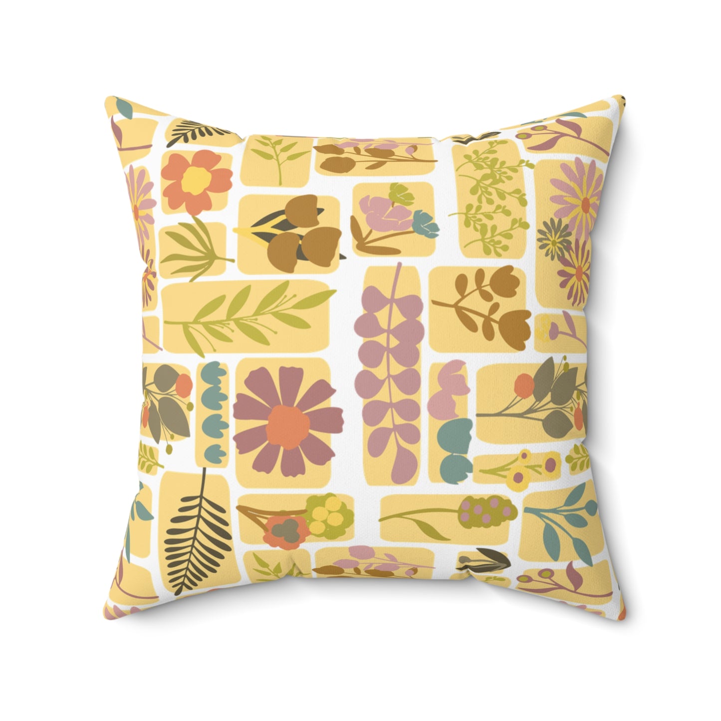 Boho Floral Pillow, Cozy Home Decor, Gift for Nature Lovers, Couch Accents, Farmhouse Style, Spring Decoration