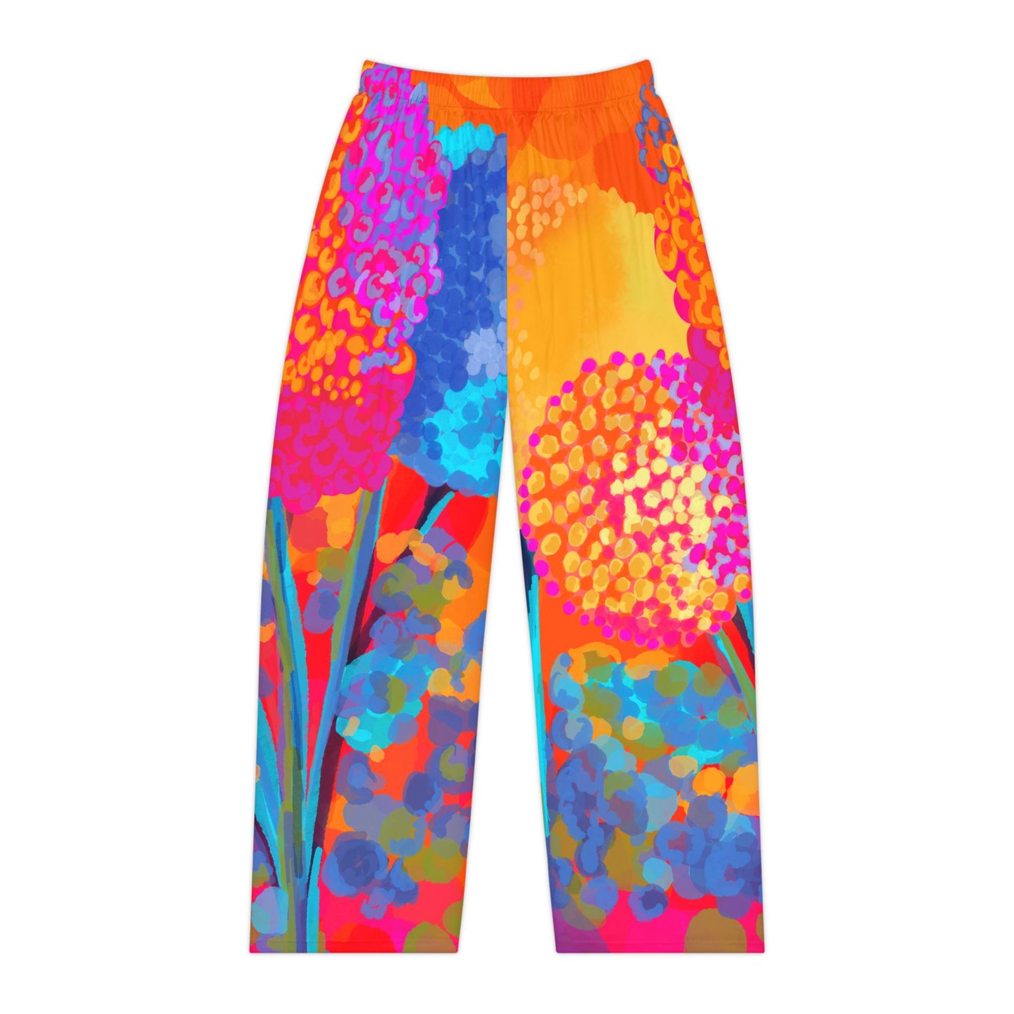 Bold Floral Lounge Pants — Bright Colorful All-Over Print Loungewear
