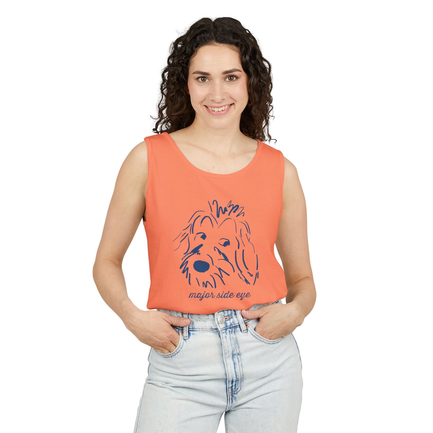 Tank Top Major Side Eye Did you know that Dogs are the only animal besides humans that whites in their eyes This needs to be celebrated! Dog lover gift.