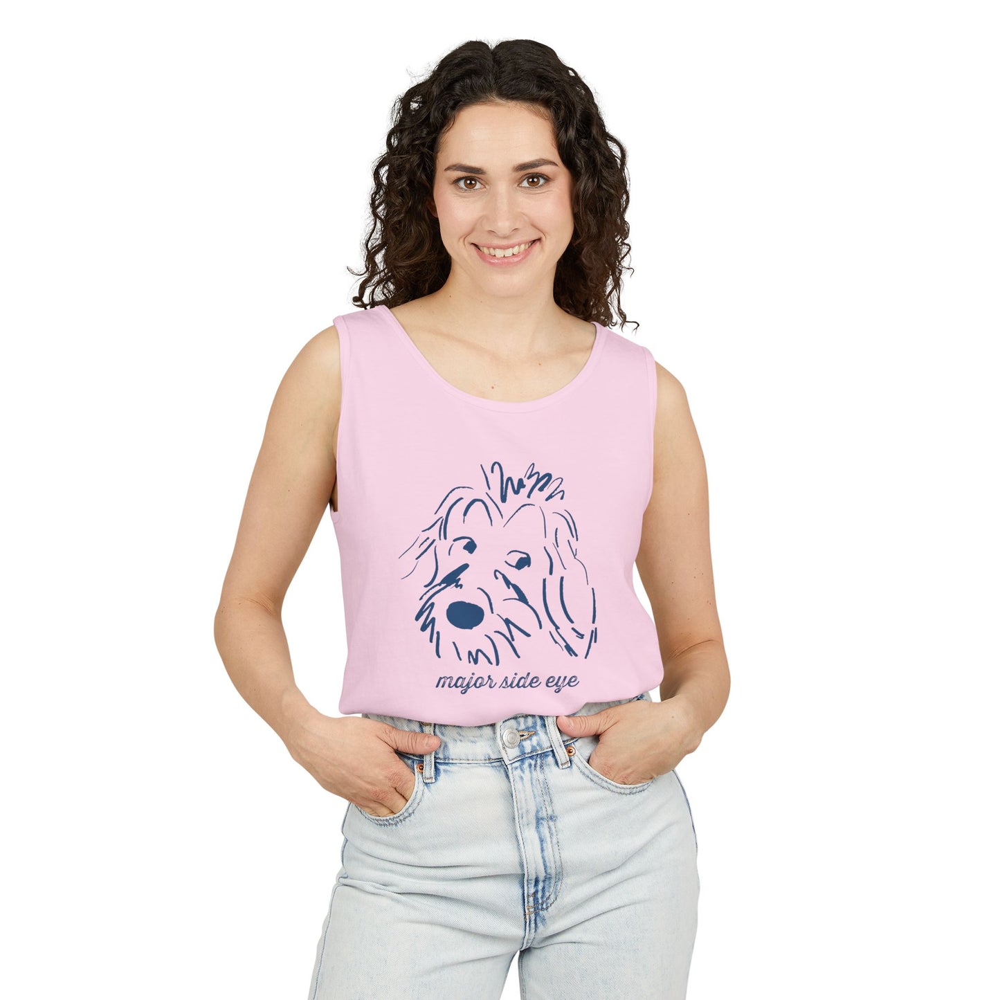 Tank Top Major Side Eye Did you know that Dogs are the only animal besides humans that whites in their eyes This needs to be celebrated! Dog lover gift.