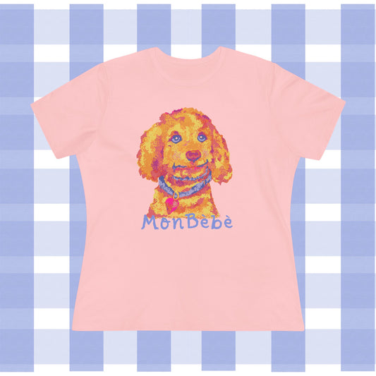 Cute Doodle Puppy Tee — "MonBebé" Women's Cotton T-Shirt