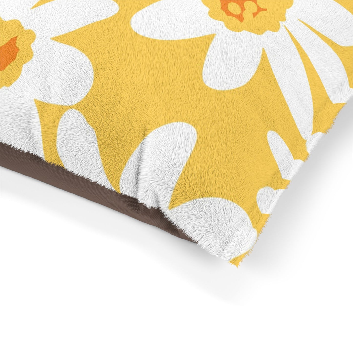 Sunny Floral Pet Bed, Cozy Dog Bed, Cat Bed for Home, Flower Pattern Pet Mat, Cute Puppy Bedding, Spring-Themed Dog Cushion