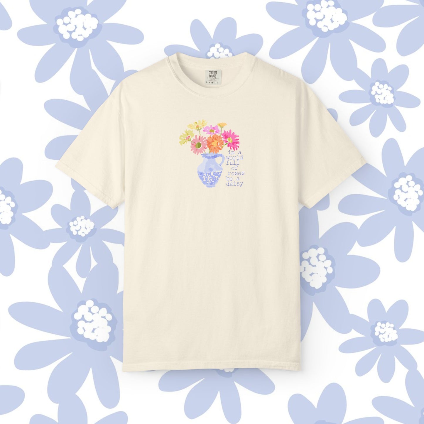 Daisy Graphic Tee, Flower Lovers, Gardeners, Love, Peace, Joy