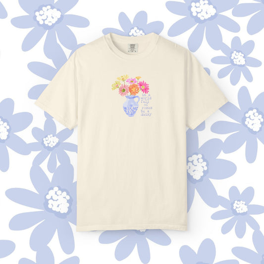 Daisy Graphic Tee, Flower Lovers, Gardeners, Love, Peace, Joy