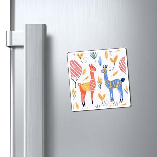 Whimsical Lama/Alpaca Magnets, Colorful Animal Fridge Décor, Cute Home Accessories, Kids Room Decor, Unique Gifts for Animal Lovers