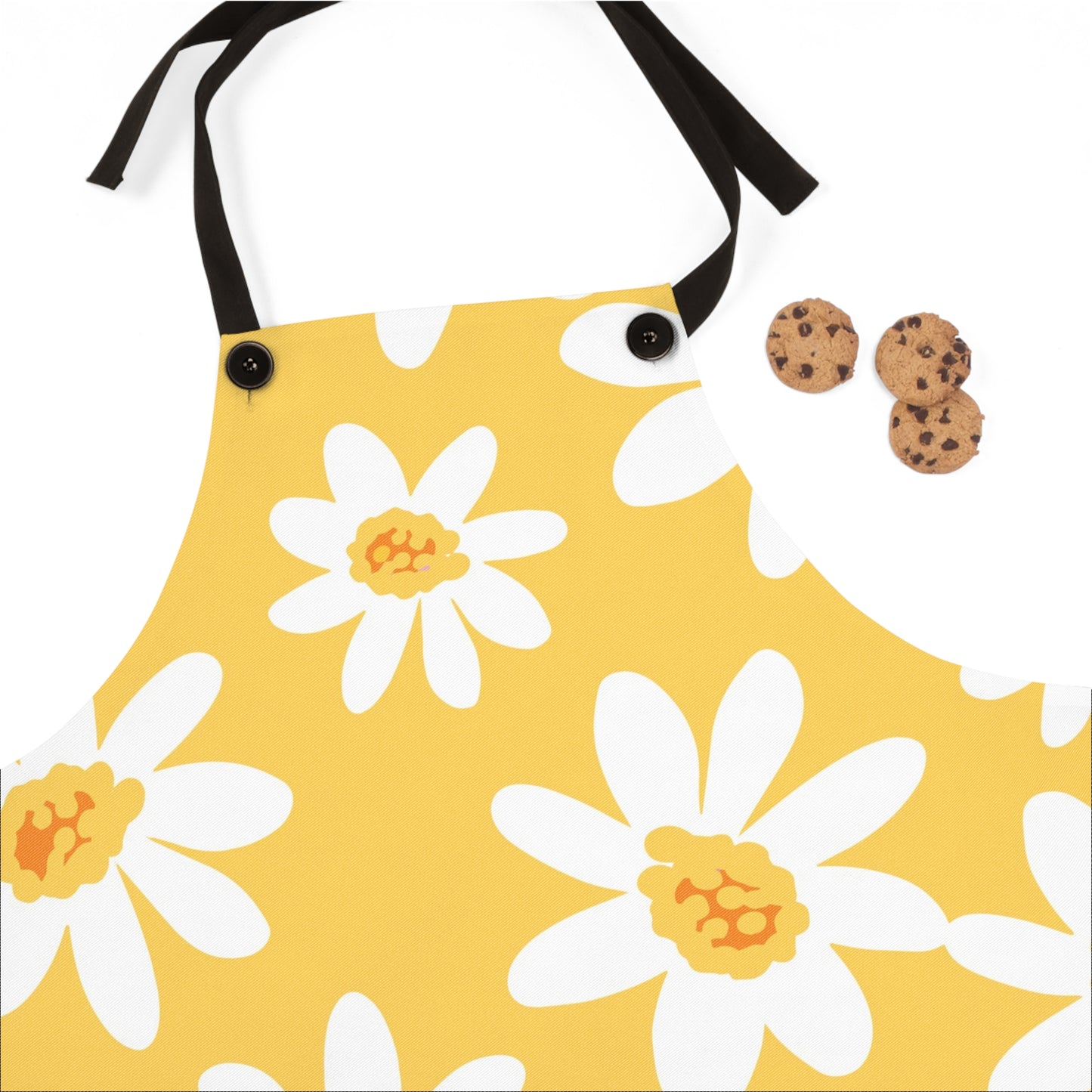 Bright Daisy Print Apron, Floral Cooking Apron for Home Chefs, Gifts for Mothers Day, Kitchen Decor, Baking Accessory with original pattern by Ally Hunt