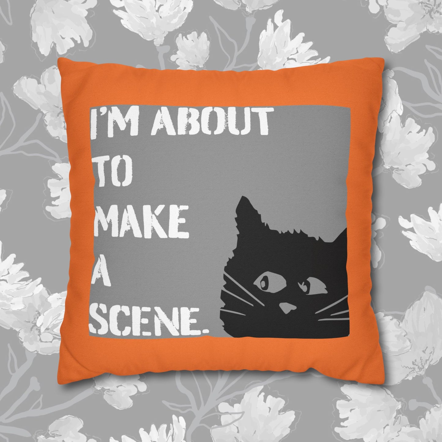 SPOOKY HALLOWEEN Whimsical Cat Pillowcase #FunnyHomeDecor, Cat Lovers Gift, Quirky Housewarming, Cozy Living Room Accent, Fun Bedroom Decor, Playful Gift
