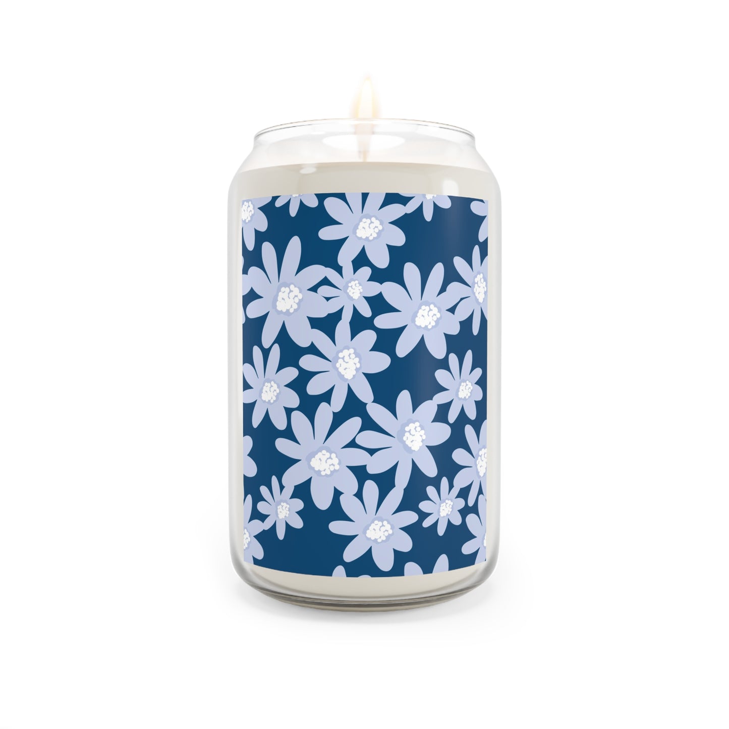 Blue Daisy Floral Scented Candle, Home Fragrance, Relaxation Gift, Aromatherapy, Spring Decor, Gift for Her, Birthday Gift