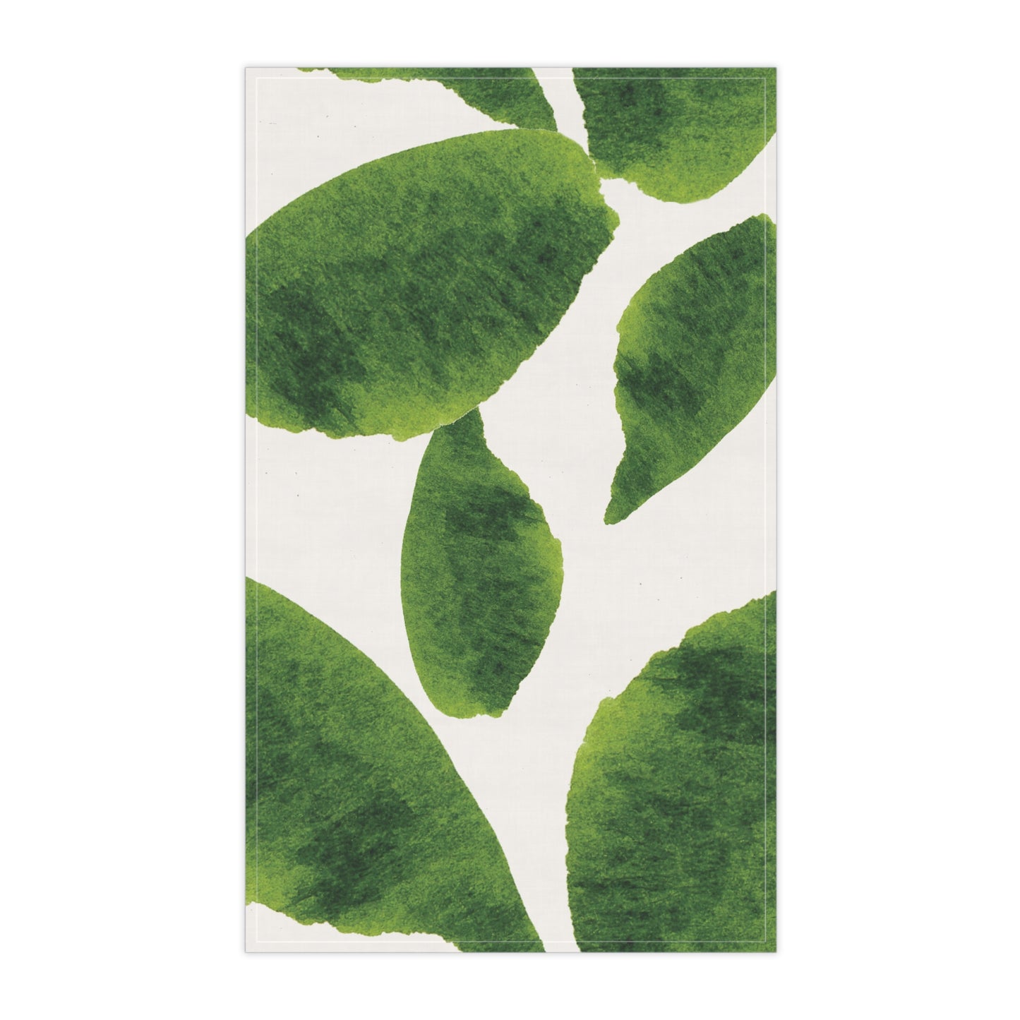Lush Green Leaf Tea Towels – Nature-Inspired Kitchen Linens, Eco-Friendly Home Decor, Gift for Garden Lovers, Botanical Style