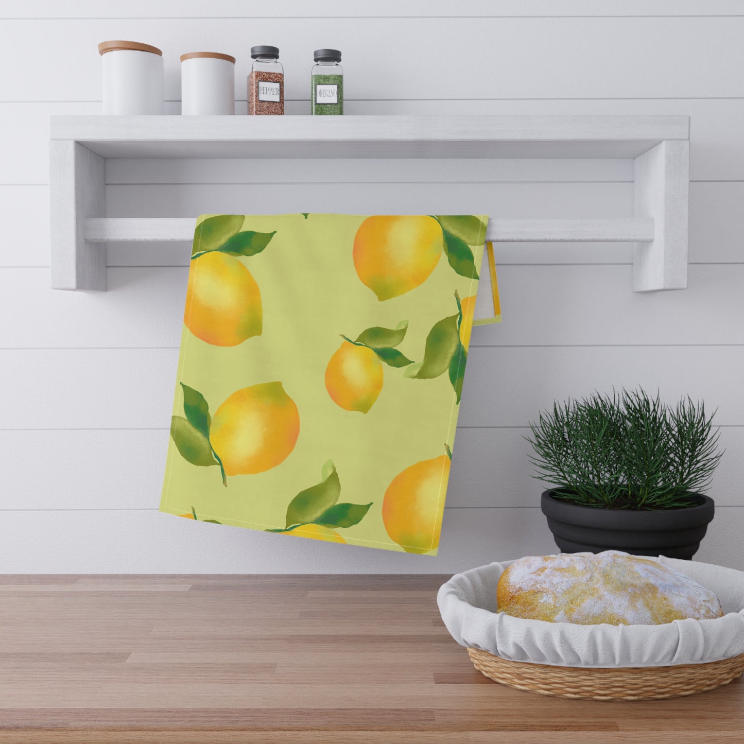 Lemon Print Tea Towels - Bright Kitchen Decor, Gift for Foodies, Summer Vibes, Fresh Citrus Home, Kitchen Accessory