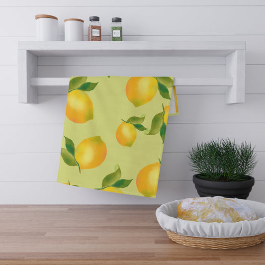 Lemon Print Tea Towels - Bright Kitchen Decor, Gift for Foodies, Summer Vibes, Fresh Citrus Home, Kitchen Accessory