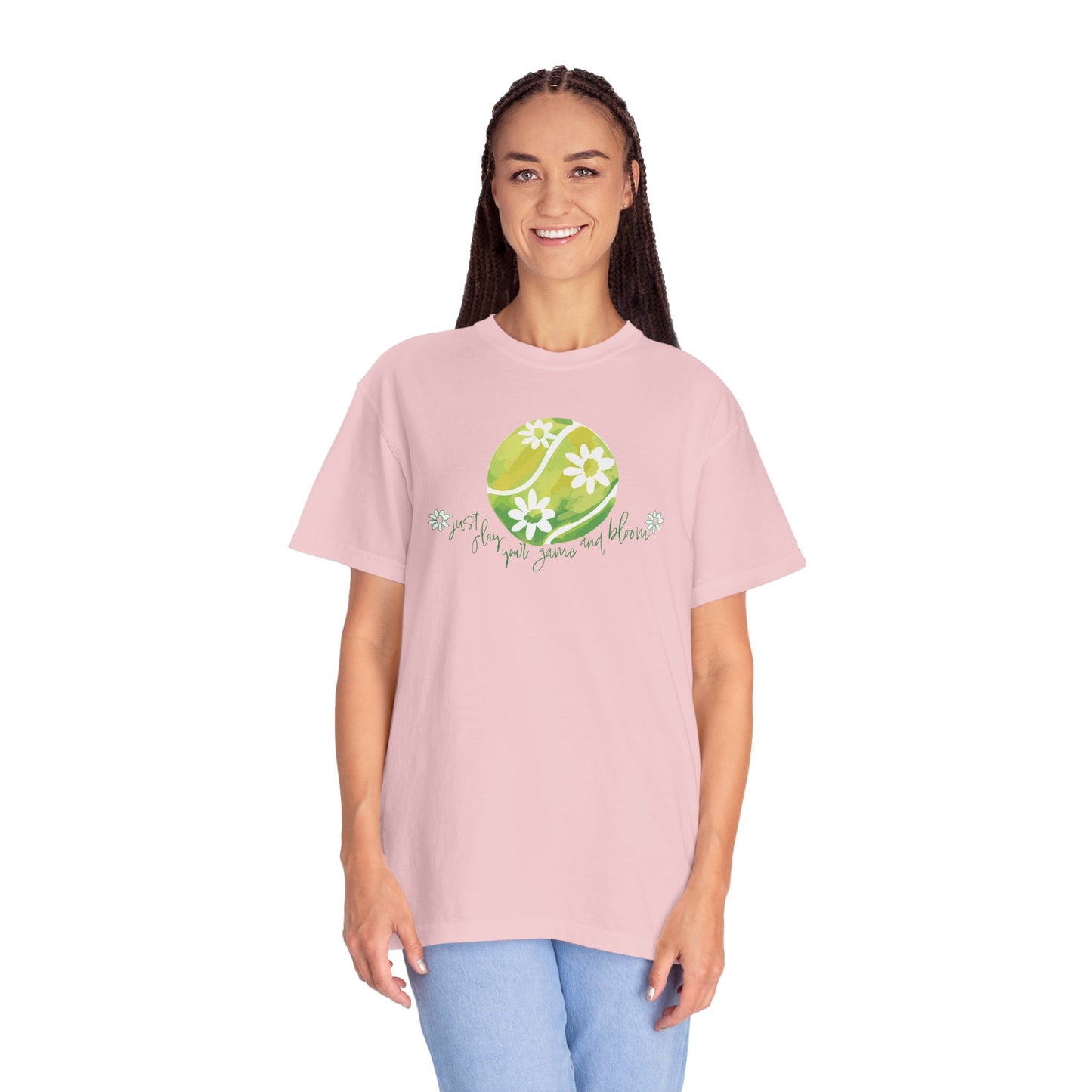 Play Tennis....Bloom! Flower Power Unisex T-Shirt | Eco-Friendly Casual Wear, Spring Fashion, Gift for Garden Lovers, Earth Day Tee, Floral Summer Style, Tennis Lover's Gift17.99