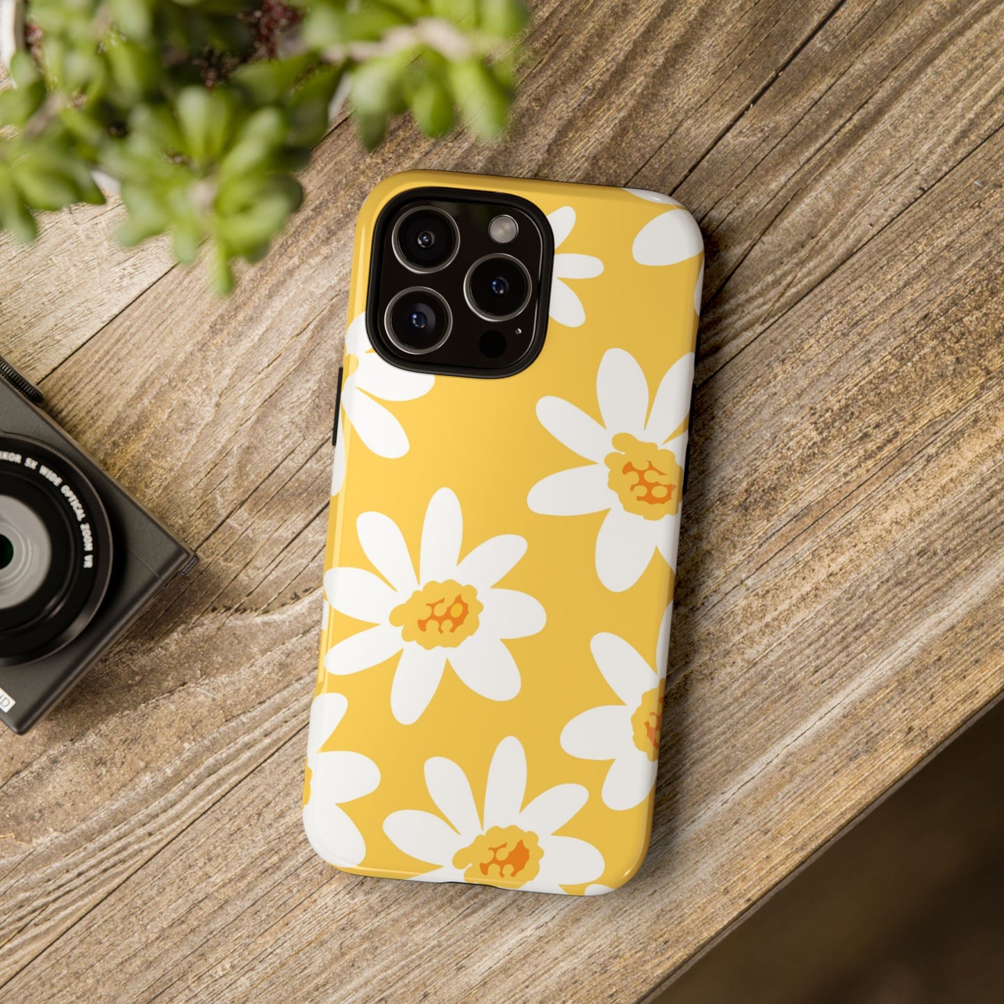 Yellow Daisy Phone Case, Floral Phone Cover, Tough Case, Summer Vibe Accessory, Gift for Nature Lovers, Bright Floral Design