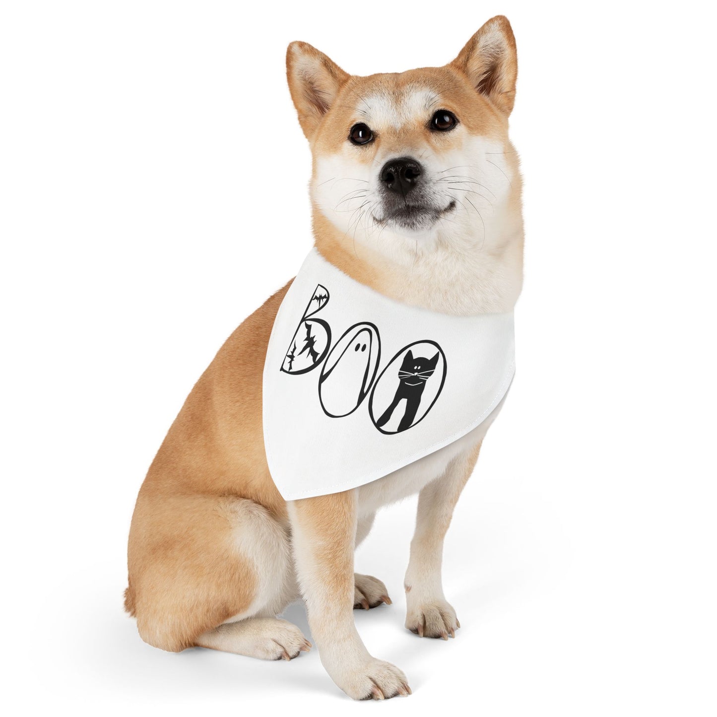 Adorable "Boo"  Pet Bandana Collar, Halloween Season dog attire, gift for dog lover's