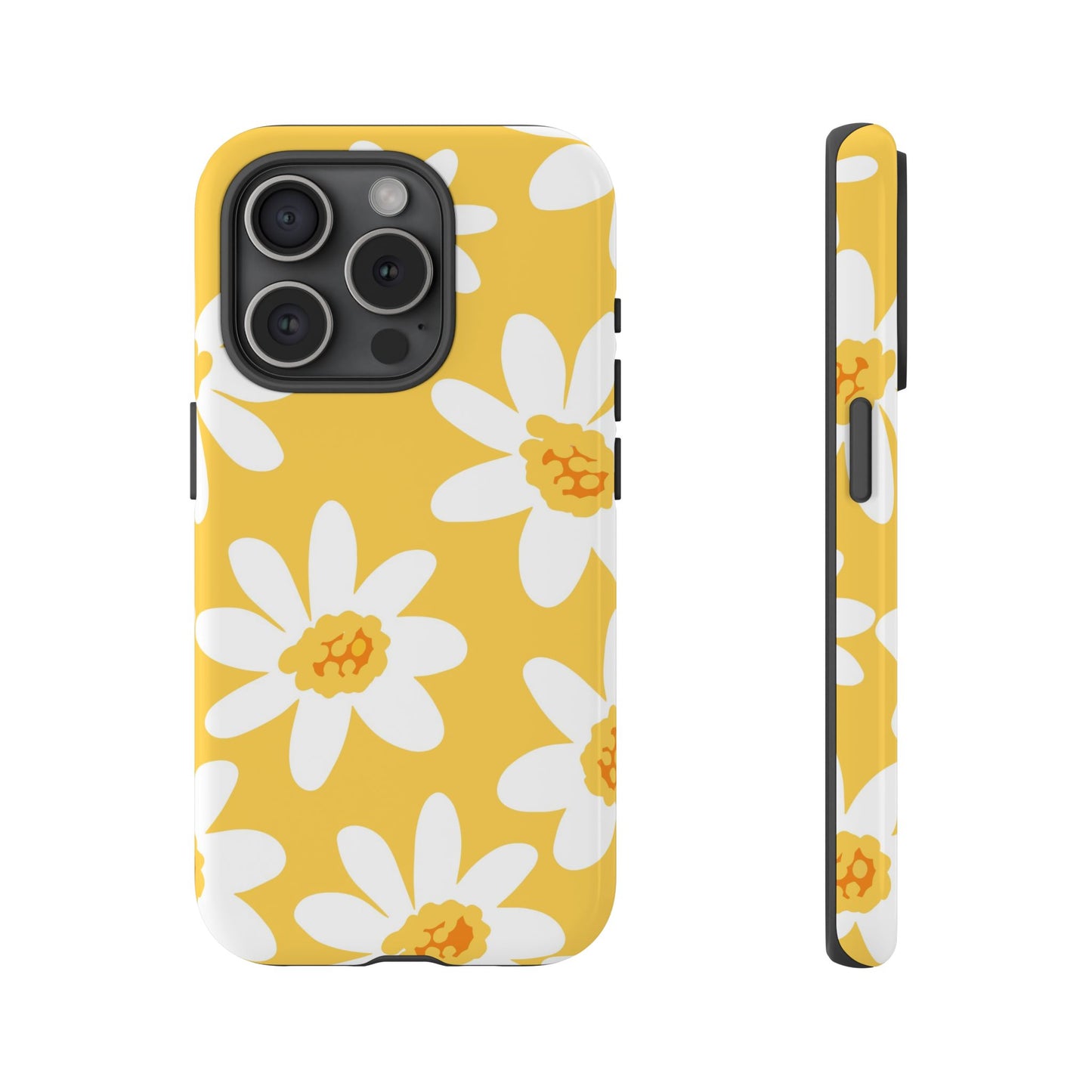Yellow Daisy Phone Case, Floral Phone Cover, Tough Case, Summer Vibe Accessory, Gift for Nature Lovers, Bright Floral Design