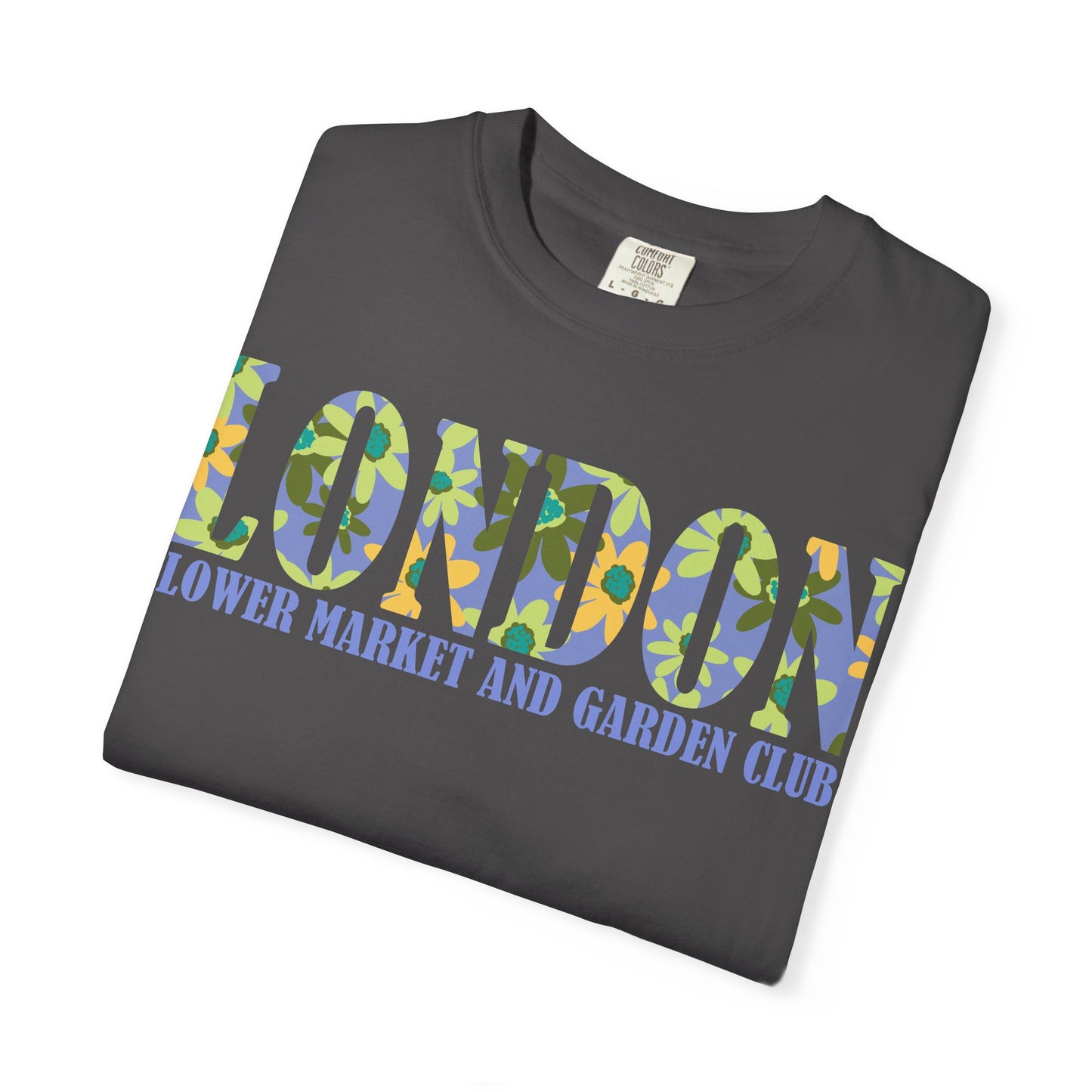 Floral Market T-Shirt, London Flower Club Tee, Unisex Garden Apparel, Summer Gift, Casual Outfit, Travel Shirt
