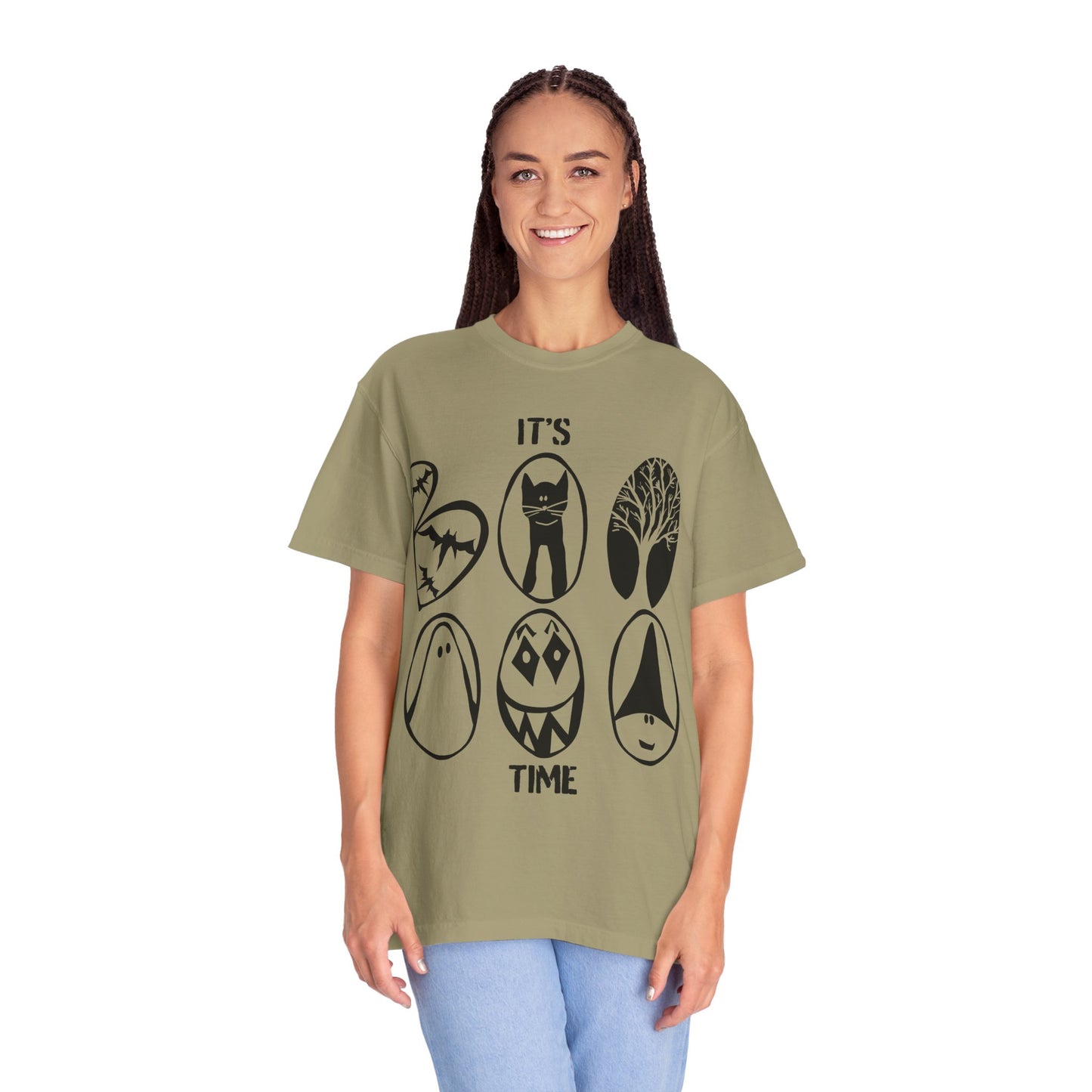 "IT'S BOO TIME" Halloween Themed T-shirt, Spooky Graphic Tee, Unisex T-shirt for Fall, Vintage Style Halloween Shirt, Perfect for Halloween Party