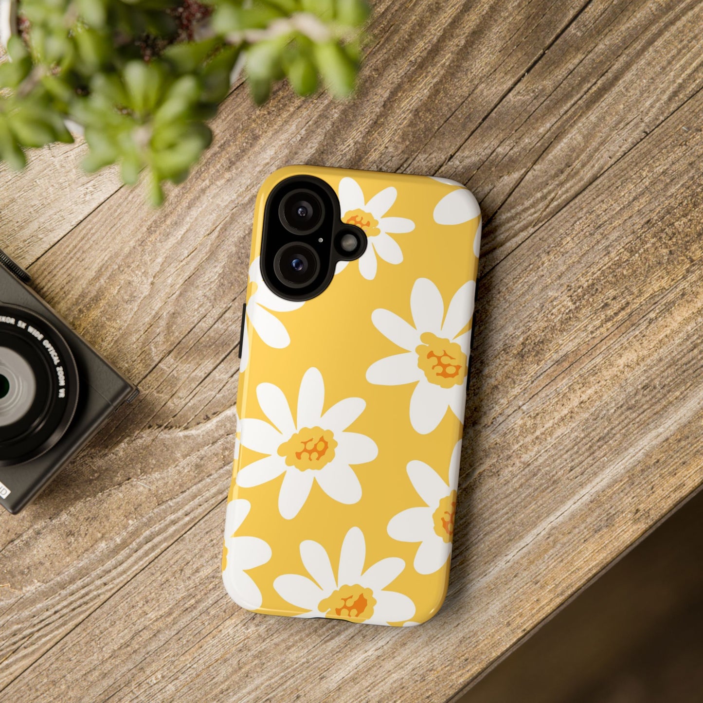 Yellow Daisy Phone Case, Floral Phone Cover, Tough Case, Summer Vibe Accessory, Gift for Nature Lovers, Bright Floral Design