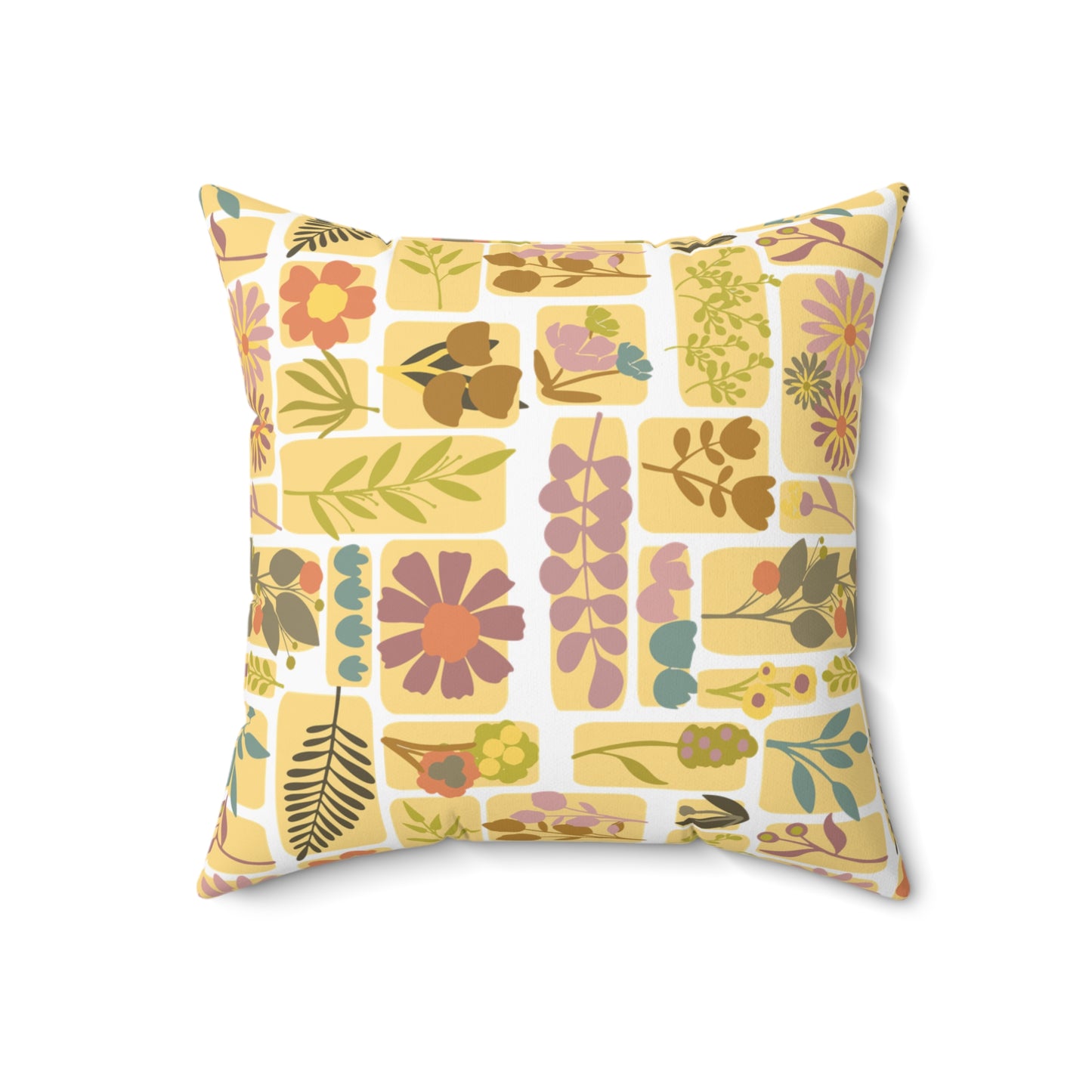 Boho Floral Pillow, Cozy Home Decor, Gift for Nature Lovers, Couch Accents, Farmhouse Style, Spring Decoration