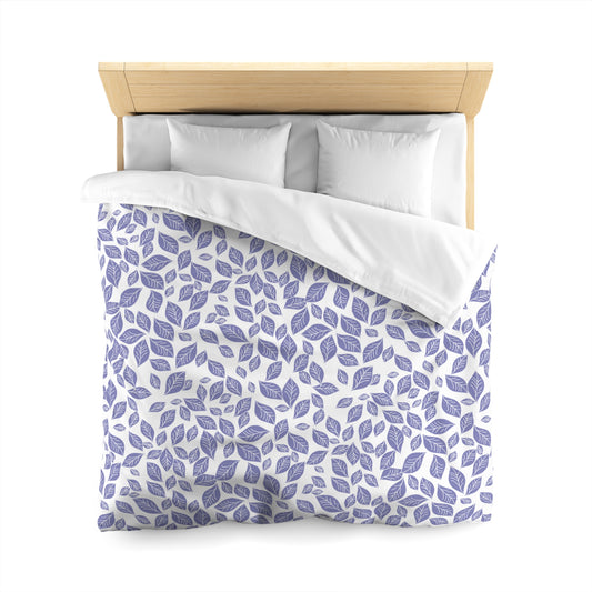 Microfiber Duvet Cover - Serene Leaf Pattern, Soft Bedding Set, Elegant Bedroom Decor, Cozy Home Accessory, Perfect Gift for All Occasions