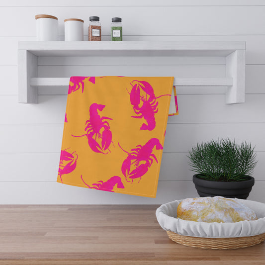 Vibrant Lobster Print Tea Towels, Fun Kitchen Decor, Coastal Gift, Summer Parties, Beach House Accessories, Vibrant Home Essentials