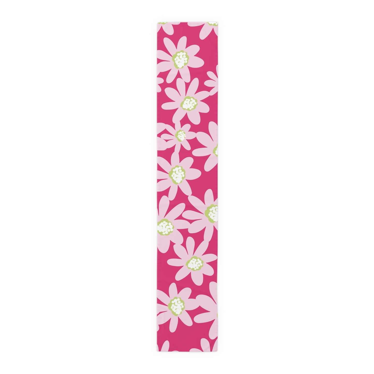 Charming Pink Daisy Floral Table Runner | Elegant Home Decor, Spring Table Setting, Wedding Reception, Gift for Hostess, Dining Table Accent
