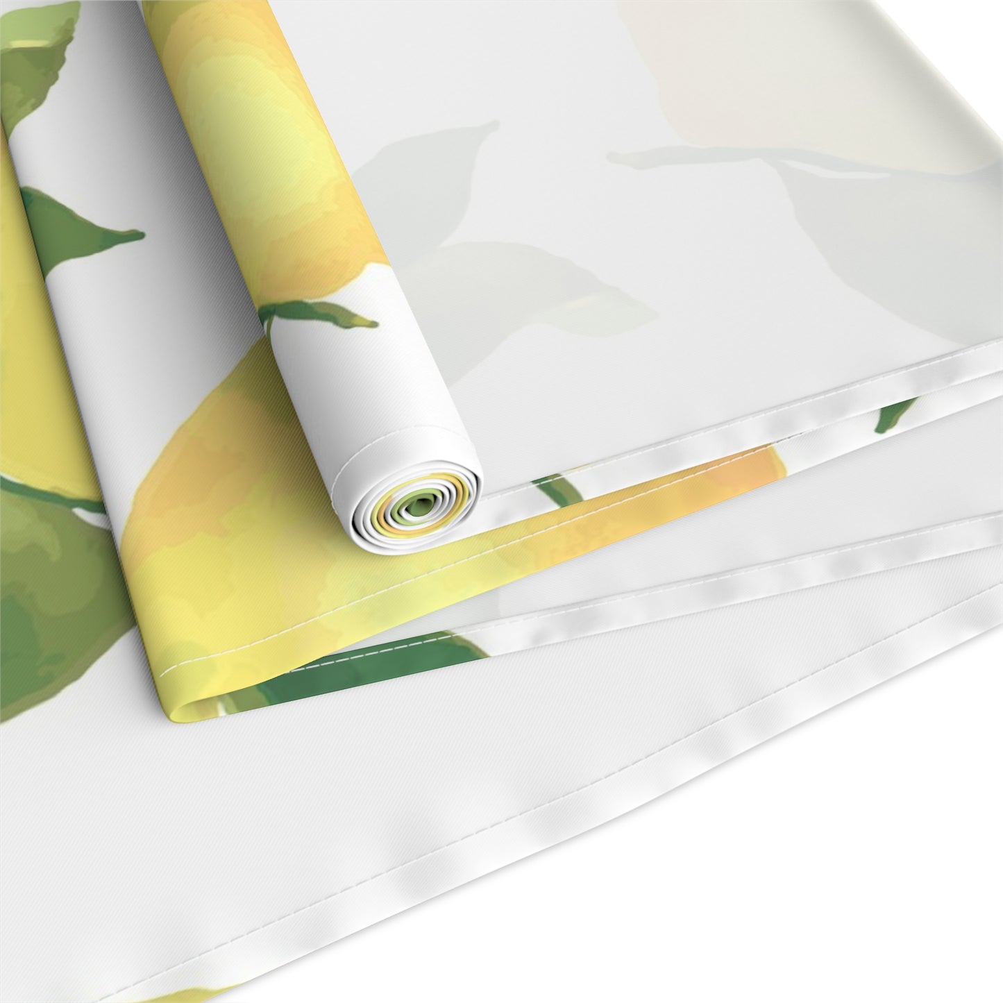 Lemon Blossom Table Runner - Farmhouse Home Decor, Dining Table Decoration, Spring Dinnerware, Fresh Kitchen Accent