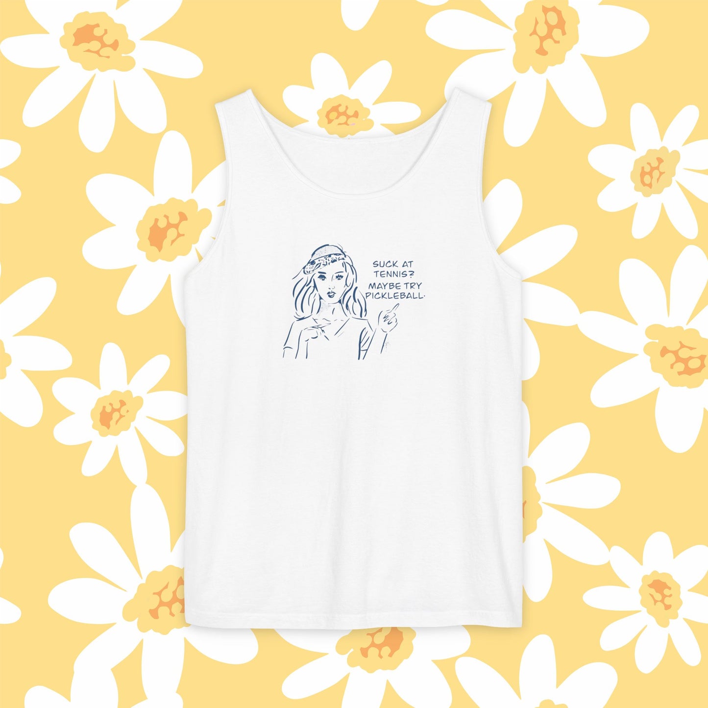 Do you suck at tennis? Try Pickleball. Funny Tennis/Pickleball Tank Top, Unisex Sport Shirt, Gift for Athletes, Summer Workout Apparel, Casual Exercise Top, Fun Sportswearh